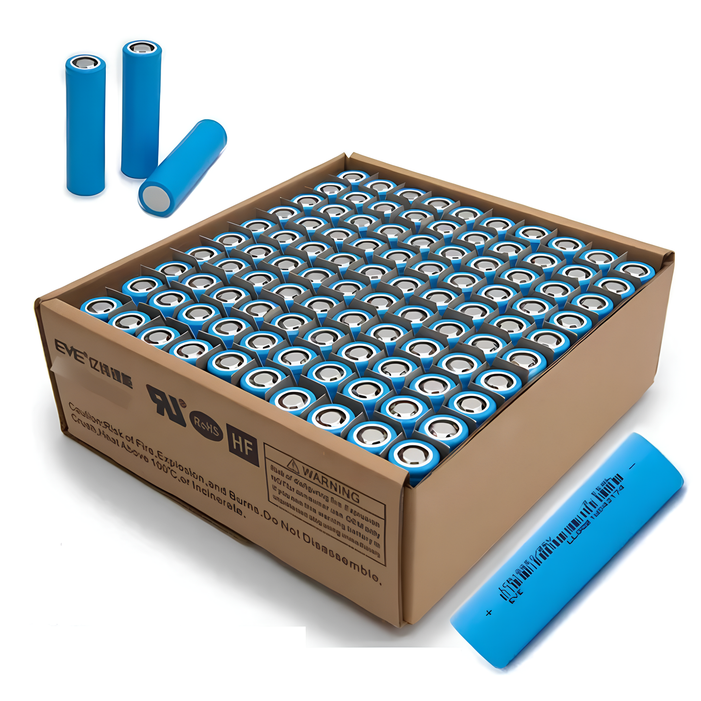 50 a 99 Células EVE 18650 2600mAh 3C - 1000 Ciclos [PRODUTO ORIGINAL]