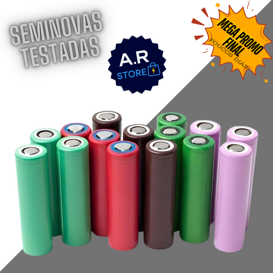 Células 18650 Seminovas ~2500mAh - [SEMINOVAS TESTADAS]
